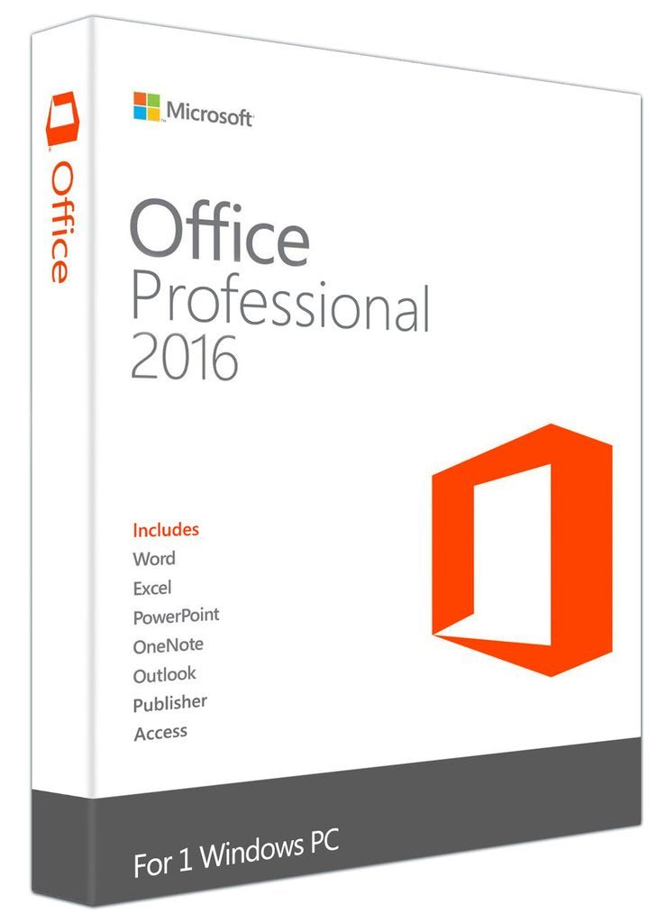 Office Professional 2016 til Windows med Word, Excel, PowerPoint, Outlook, Access og Publisher